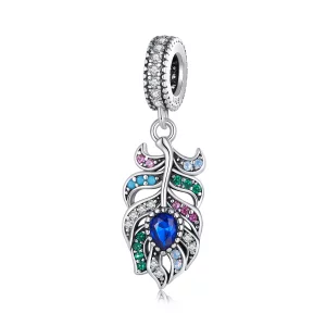 (image pour) Pendentif Plume de Paon Pandora Style - SCC2590