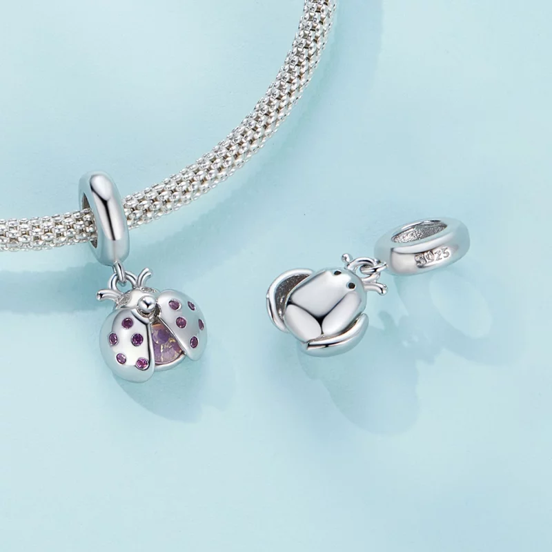 (image pour) Pendentif Porte-bonheur Coccinelle à style Pandora - SCC2613 - Afficher 4