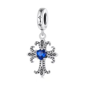 (image pour) Pendentif Rétro Croix à breloque de style Pandora - SCC2643