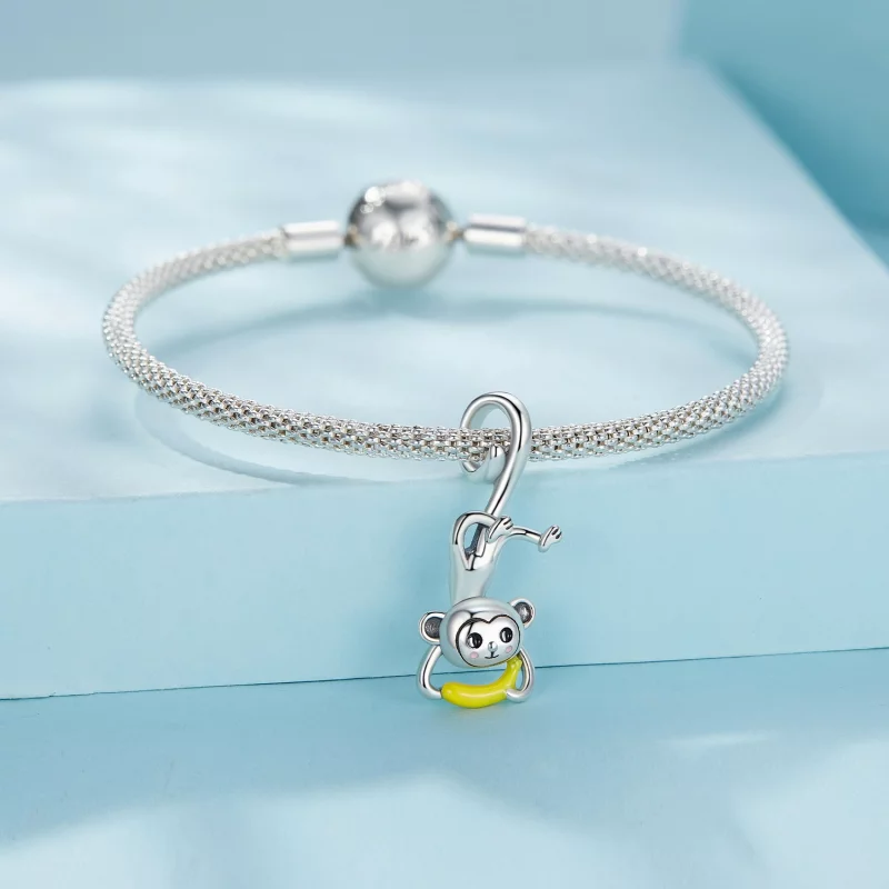 (image pour) Pendentif Singe en style Pandora - SCC2547 - Afficher 3