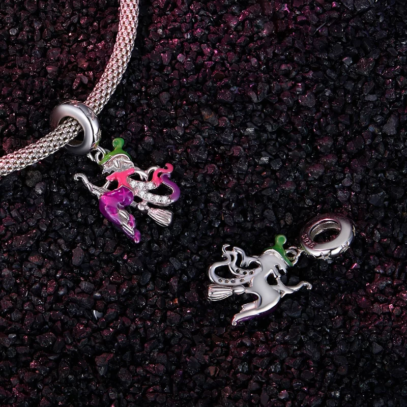 (image pour) Pendentif sorcière qui brille dans le noir de style Pandora - SCC2608 - Afficher 4