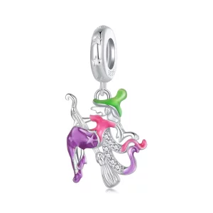 (image pour) Pendentif sorcière qui brille dans le noir de style Pandora - SCC2608