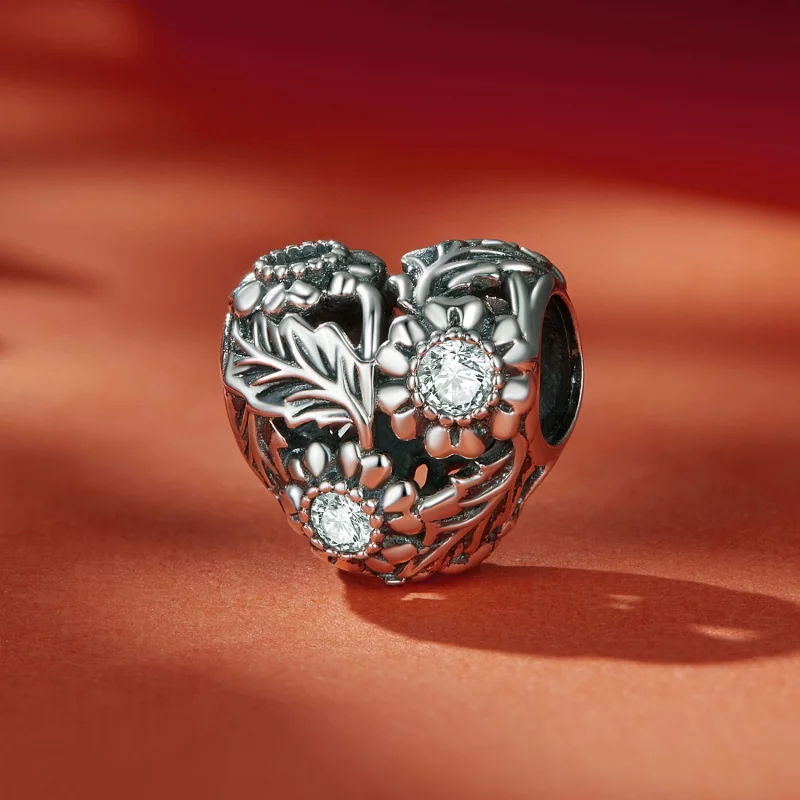 (image pour) Pendentif style Pandora avec motif de lierre vintage - SCC2610 - Afficher 2