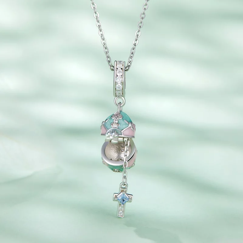 (image pour) Pendentif œuf de Pâques style Pandora - BSC779 - Afficher 3