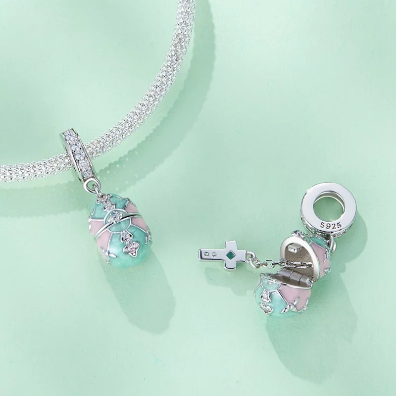 (image pour) Pendentif œuf de Pâques style Pandora - BSC779 - Afficher 5