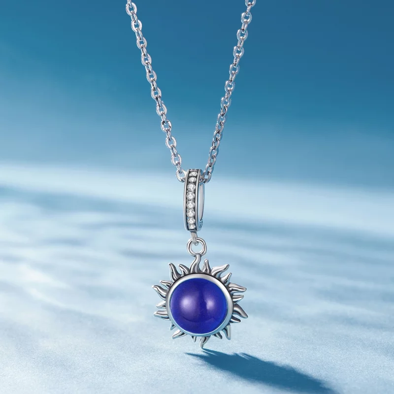 (image pour) Pierre d'humeur en forme de soleil style Pandora à pendentif - SCC2005-CF - Afficher 2