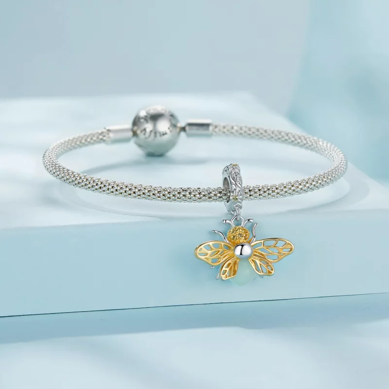 (image pour) Style Pandora Bee Glow-In-The-Dark Dangle - SCC2616 - Afficher 3