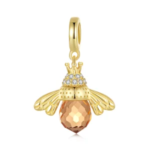 (image pour) Style Pandora - Breloque d'abeille dorée - SCC035-B