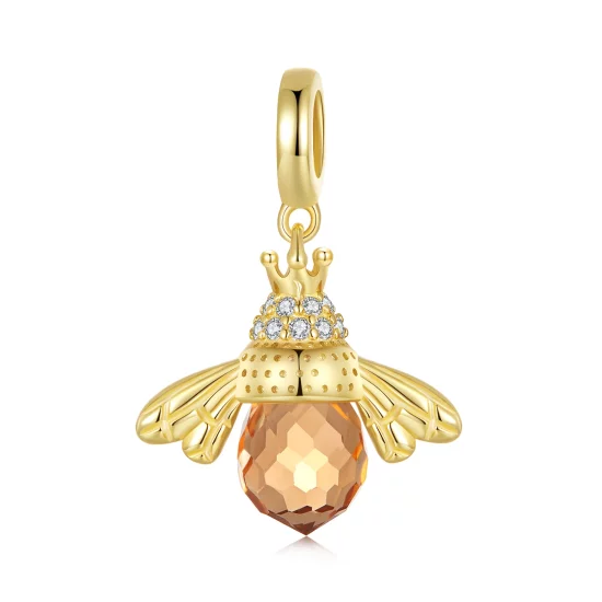 (image pour) Style Pandora - Breloque d'abeille dorée - SCC035-B
