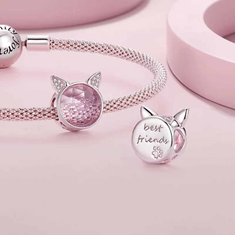 (image pour) Style Pandora Charmant Chat Mignon - SCC2579 - Afficher 4