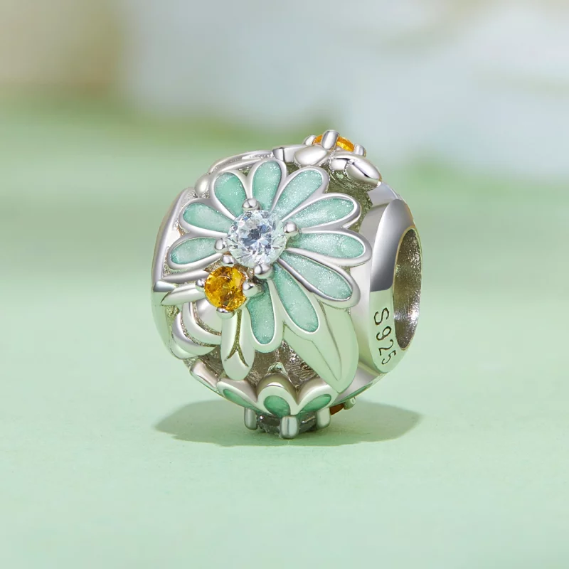 (image pour) Style Pandora Charme Abeille Marguerite - BSC895 - Afficher 2