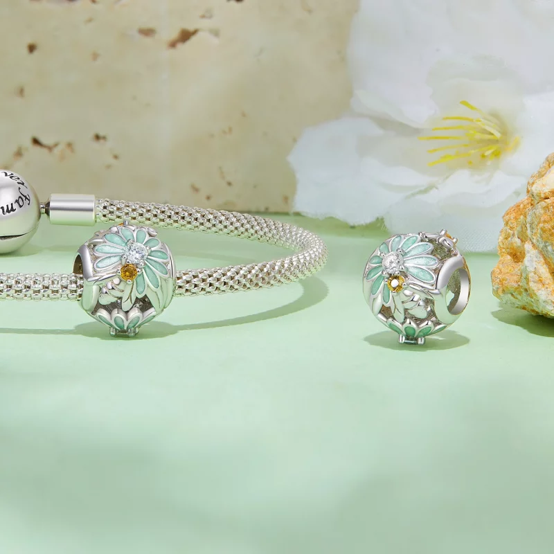 (image pour) Style Pandora Charme Abeille Marguerite - BSC895 - Afficher 4