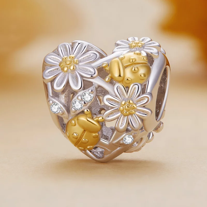 (image pour) Style Pandora Charme Marguerite Coccinelle - BSC817 - Afficher 2