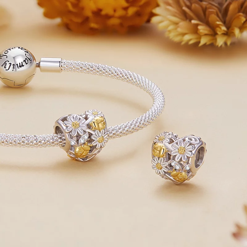 (image pour) Style Pandora Charme Marguerite Coccinelle - BSC817 - Afficher 4