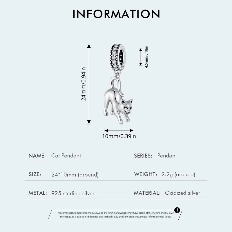 (image pour) Style Pandora Chat Pendule - SCC2595 - Afficher 4