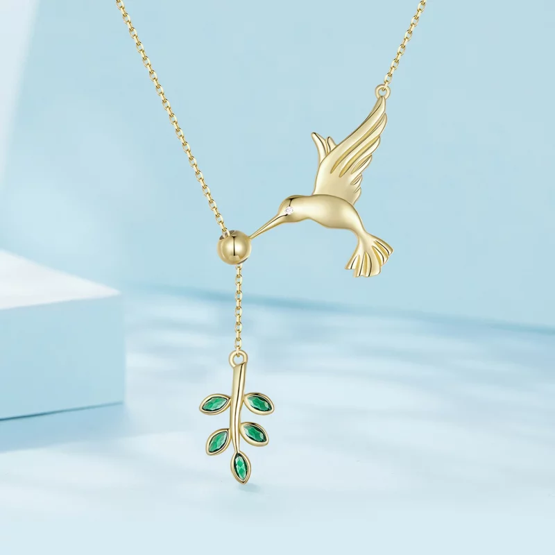 (image pour) Style Pandora Collier "Salutations de Colibri" en argent 925 - SCN217-B - Afficher 2