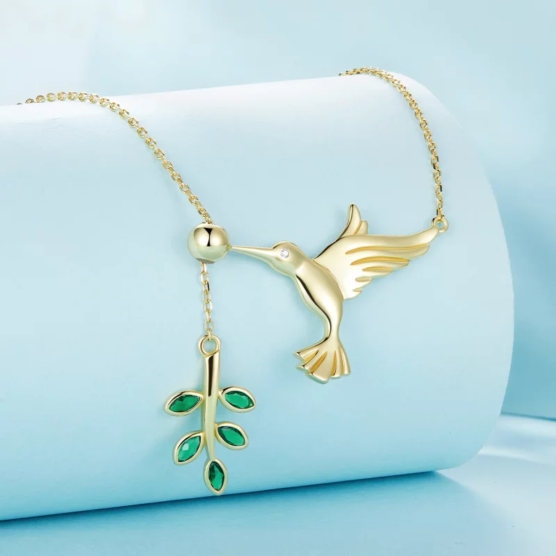 (image pour) Style Pandora Collier "Salutations de Colibri" en argent 925 - SCN217-B - Afficher 3
