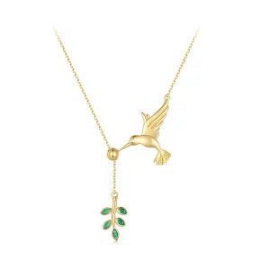 Style Pandora Collier "Salutations de Colibri" en argent 925 - SCN217-B (image pour) Style Pandora Collier "Salutations de Colibri" en argent 925 - SCN217-B