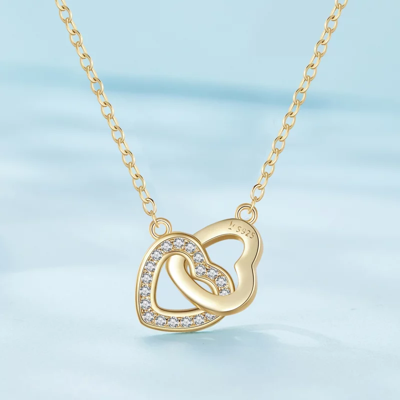 (image pour) Style Pandora Cœur à Cœur - Collier en argent 925 - SCN181-B - Afficher 2