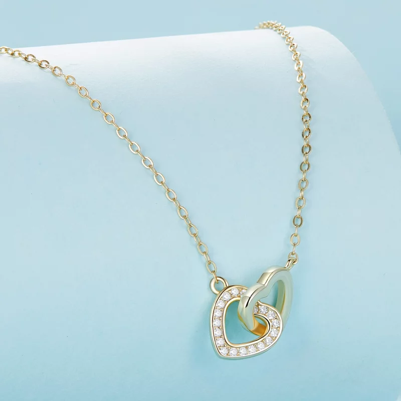 (image pour) Style Pandora Cœur à Cœur - Collier en argent 925 - SCN181-B - Afficher 3