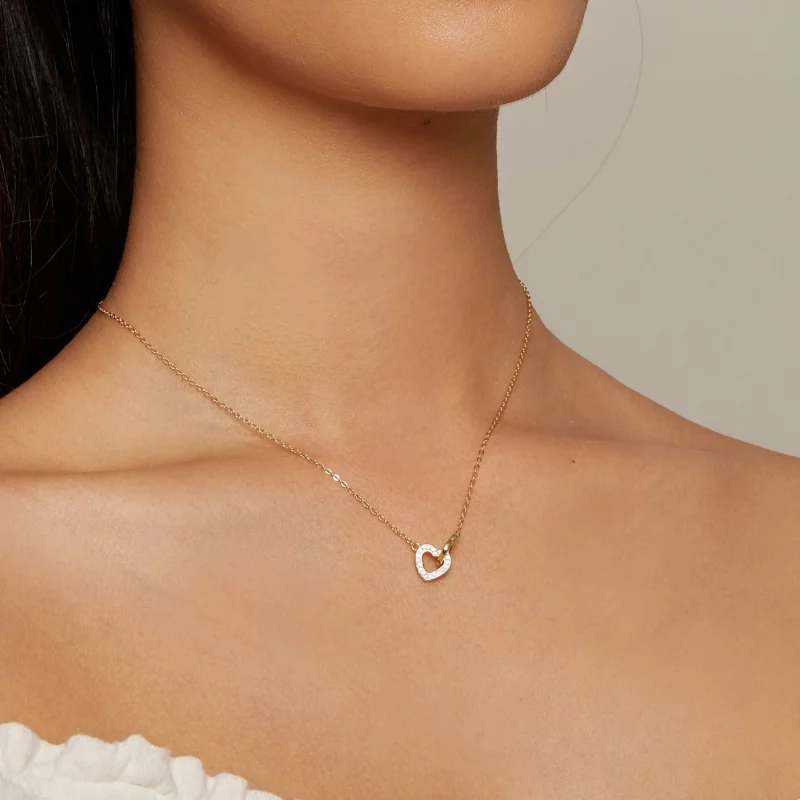 (image pour) Style Pandora Cœur à Cœur - Collier en argent 925 - SCN181-B - Afficher 4