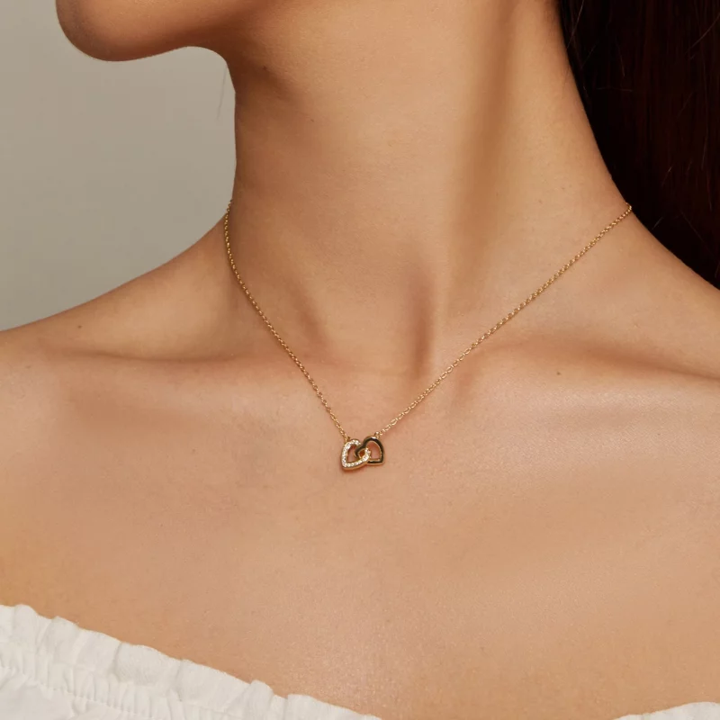 (image pour) Style Pandora Cœur à Cœur - Collier en argent 925 - SCN181-B - Afficher 5