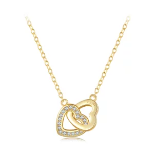 Style Pandora Cœur à Cœur - Collier en argent 925 - SCN181-B (image pour) Style Pandora Cœur à Cœur - Collier en argent 925 - SCN181-B