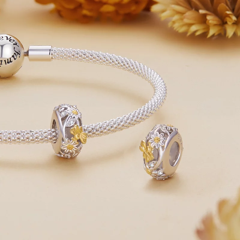 (image pour) Style Pandora Daisy Bee Silicone Spacer - BSC819 - Afficher 4
