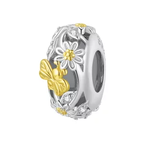 (image pour) Style Pandora Daisy Bee Silicone Spacer - BSC819