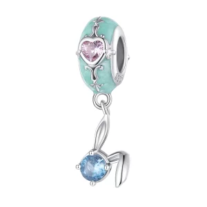 (image pour) Style Pandora Lapin de Pâques en silicone - BSC780