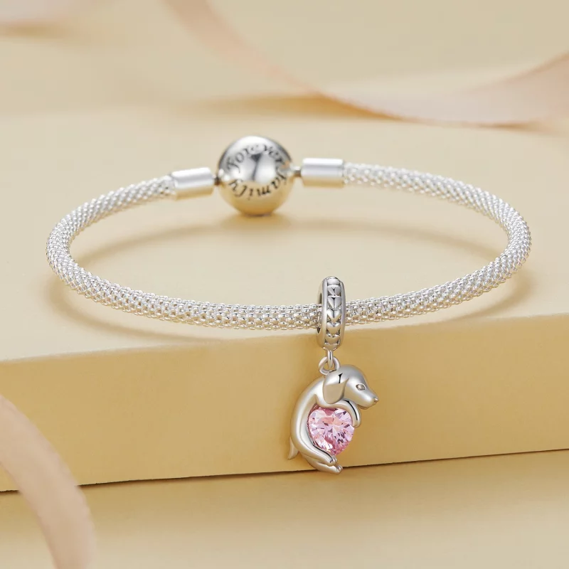 (image pour) Style Pandora Petit Pendentif Golden Retriever - BSC799 - Afficher 2