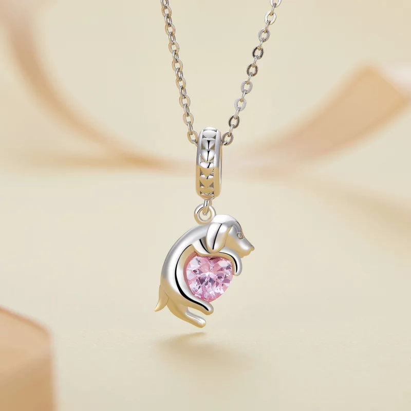 (image pour) Style Pandora Petit Pendentif Golden Retriever - BSC799 - Afficher 3