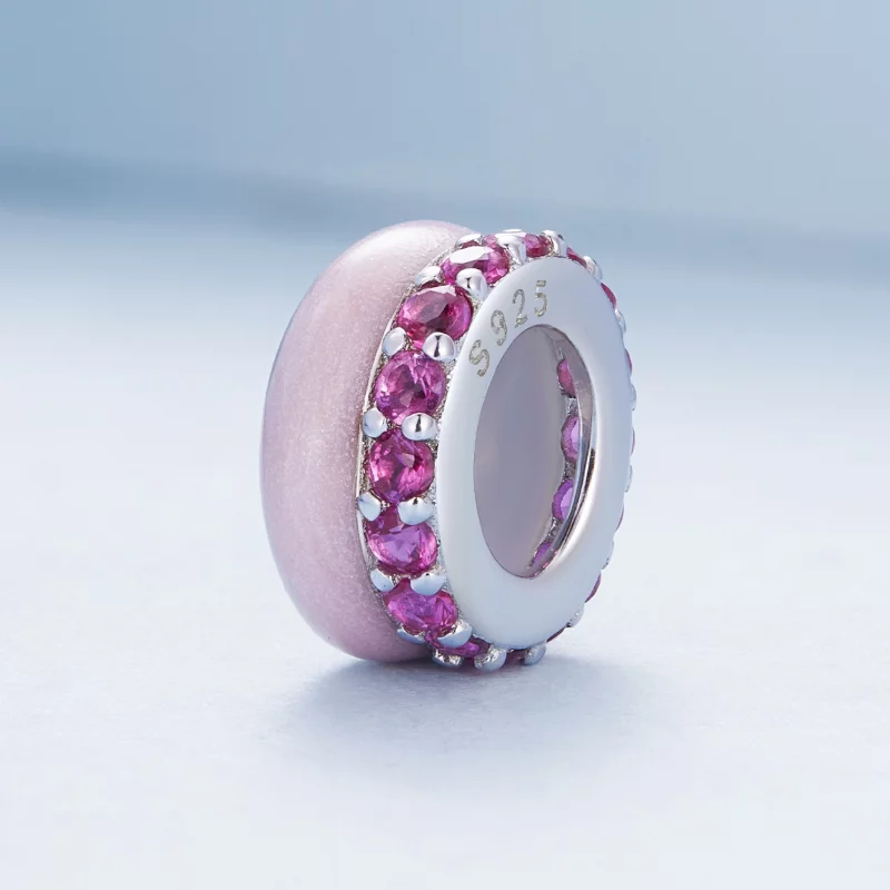 (image pour) Style Pandora Rose Double Couche Silicone Espaceur - BSC883-PK - Afficher 2
