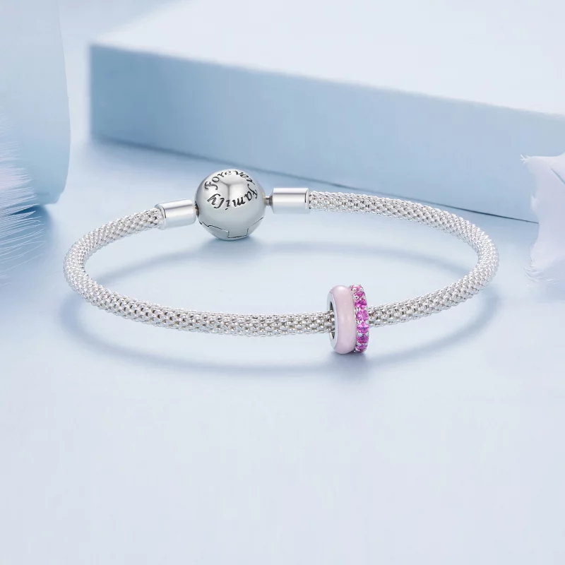 (image pour) Style Pandora Rose Double Couche Silicone Espaceur - BSC883-PK - Afficher 5