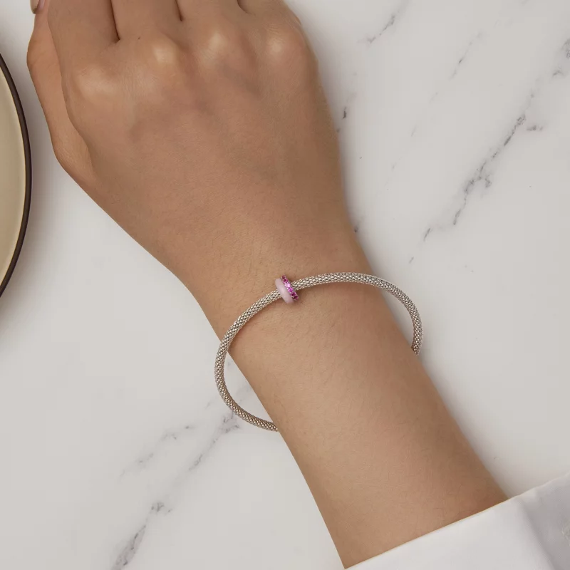 (image pour) Style Pandora Rose Double Couche Silicone Espaceur - BSC883-PK - Afficher 6