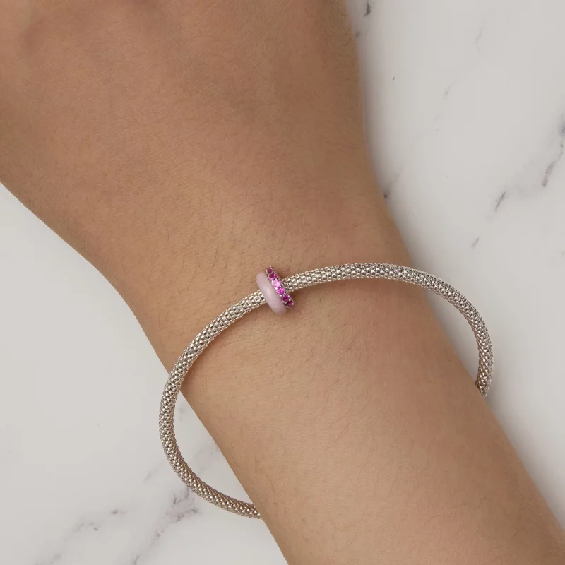 (image pour) Style Pandora Rose Double Couche Silicone Espaceur - BSC883-PK - Afficher 7
