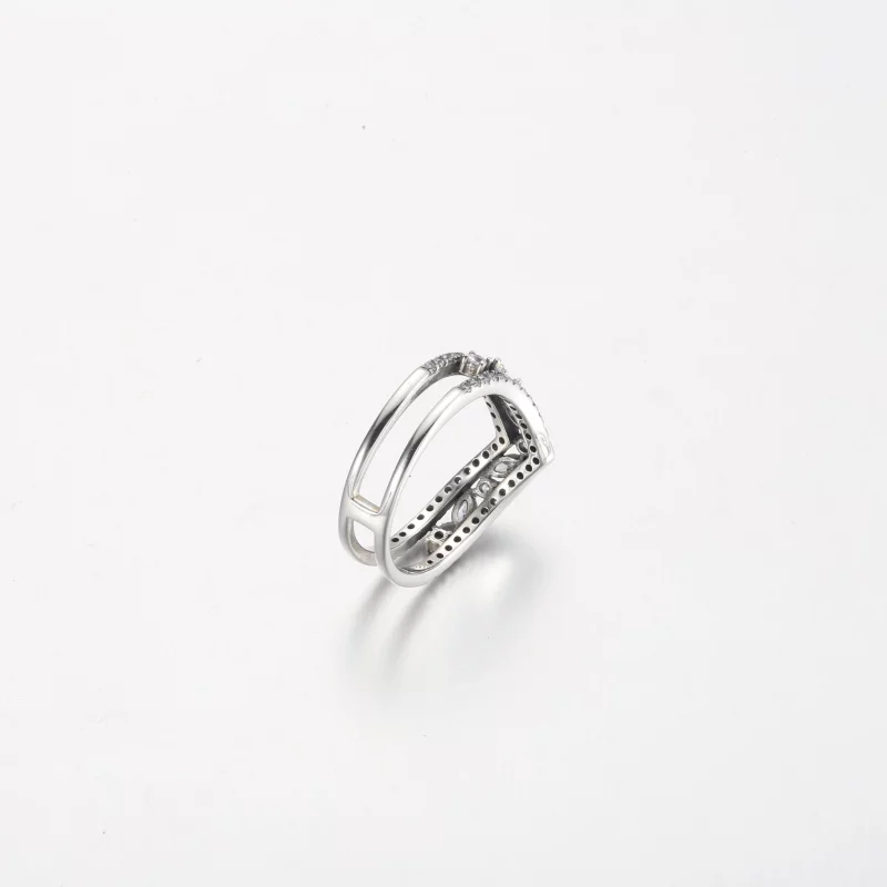(image pour) Bague double brésilienne Marquise étincelante Pandora - 199095C01 - Afficher 5