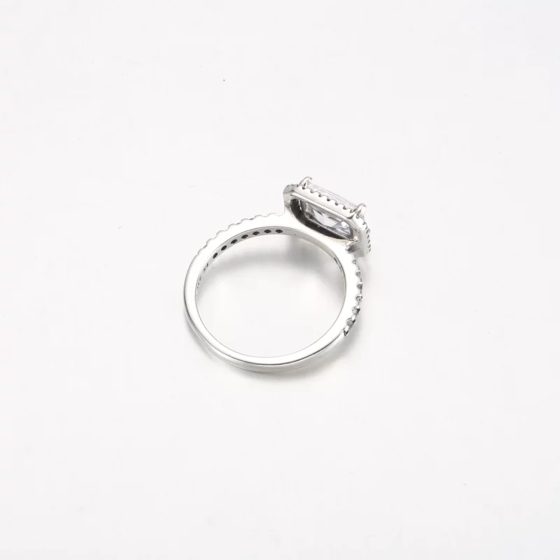 (image pour) Bague Halo Rectangulaire Étincelante Pandora - 192391C01 - Afficher 4