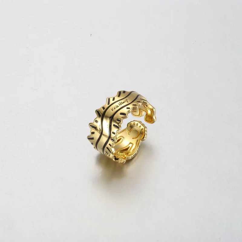 (image pour) Bague ouverte avec personnage ondulé Keith Haring™ x Pandora - 162226C01 - Afficher 2