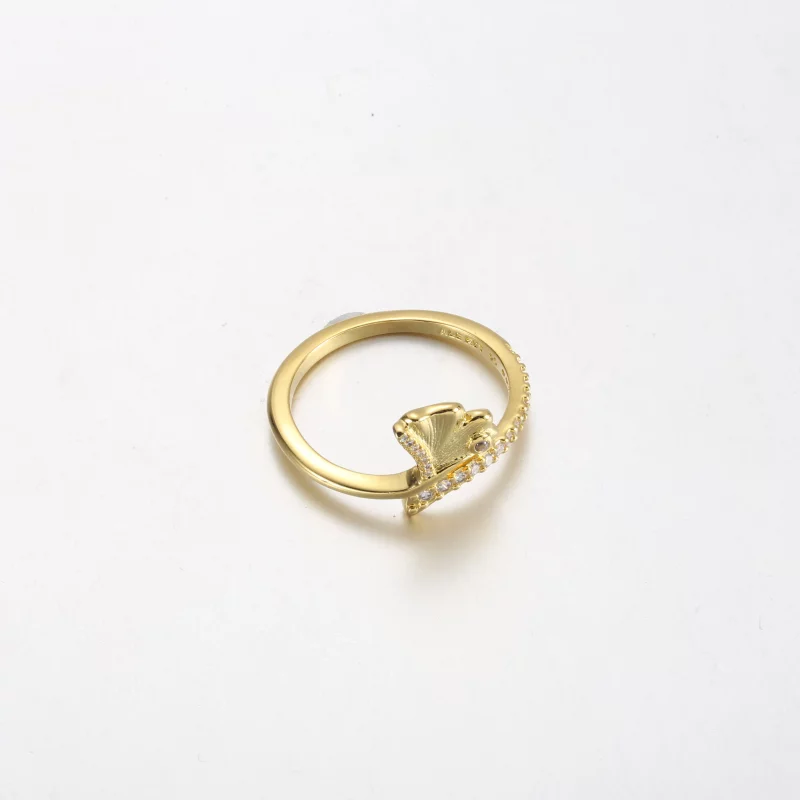 (image pour) Bague Pandora Ginkgo plaquée or 14 carats - 162444C01 - Afficher 3