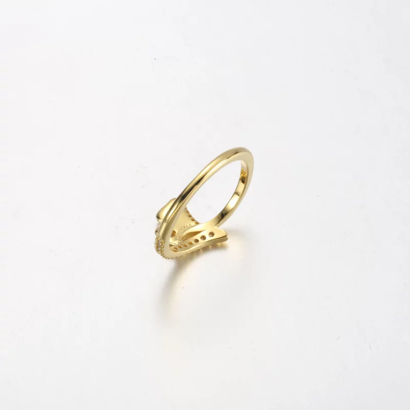 (image pour) Bague Pandora Ginkgo plaquée or 14 carats - 162444C01 - Afficher 5