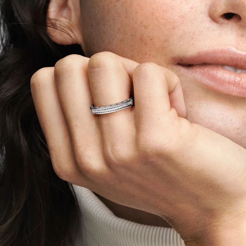 (image pour) Bague Signature I-D Pavé Pandora - 192283C01 - Afficher 6