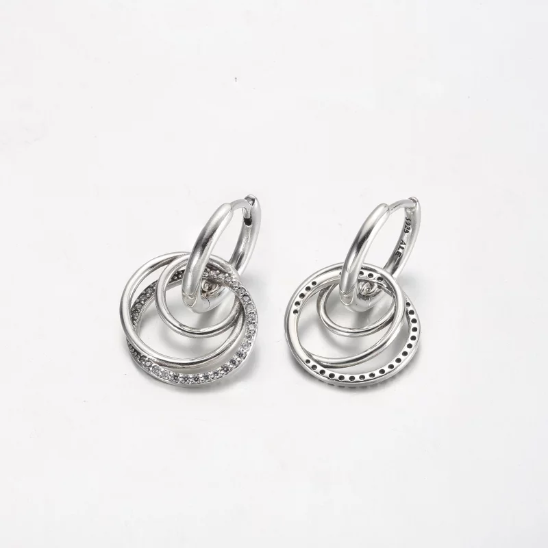 (image pour) Boucles d'oreilles Pandora Family Always Encircled - 291156C01 - Afficher 3