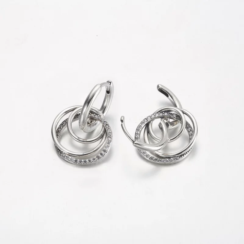 (image pour) Boucles d'oreilles Pandora Family Always Encircled - 291156C01 - Afficher 4