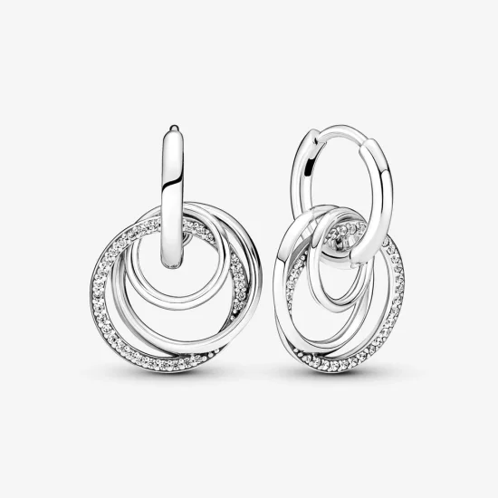 (image pour) Boucles d'oreilles Pandora Family Always Encircled - 291156C01