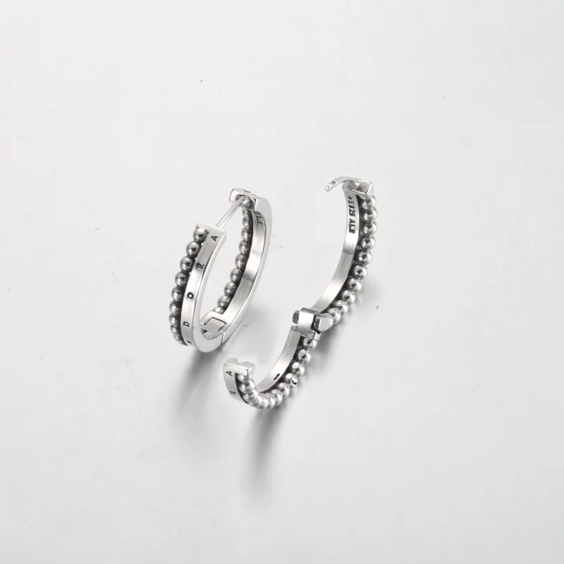 (image pour) Boucles d'oreilles Pandora Signature Logo & Perles - 292310C00 - Afficher 3