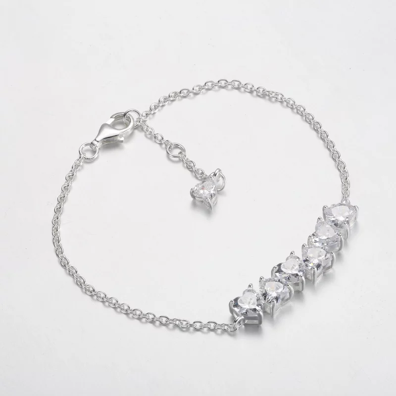 (image pour) Bracelet Chaîne Cœurs Infinis Étincelant Pandora - 591162C01 - Afficher 2