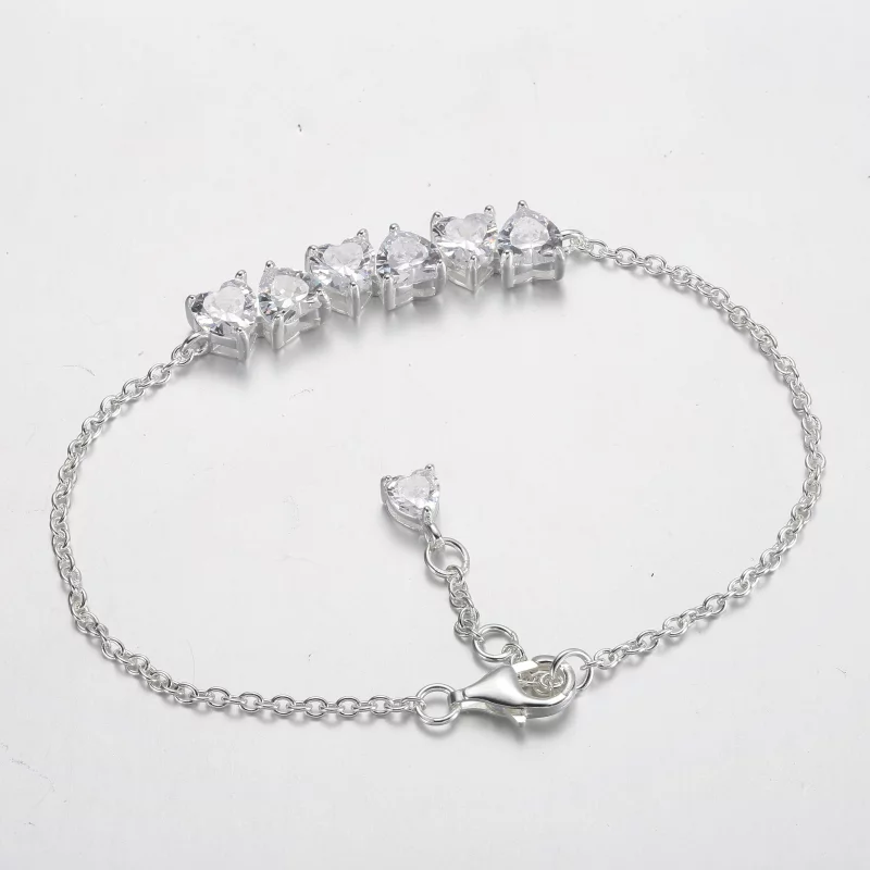 (image pour) Bracelet Chaîne Cœurs Infinis Étincelant Pandora - 591162C01 - Afficher 3