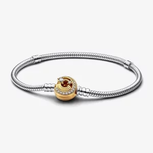 Bracelet Chaîne Serpent Fermoir Étoile Filante Pandora Moments - 562205C01 (image pour) Bracelet Chaîne Serpent Fermoir Étoile Filante Pandora Moments - 562205C01