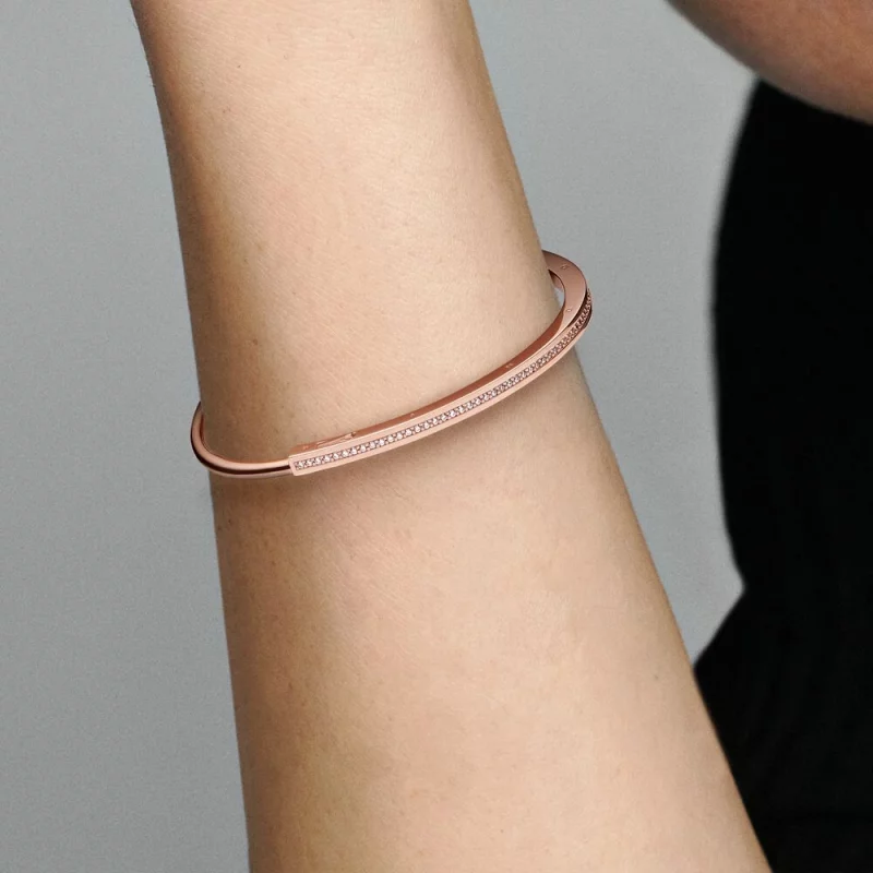 (image pour) Bracelet Signature I-D Serti Pavé de Pandora - 582313C01 - Afficher 7